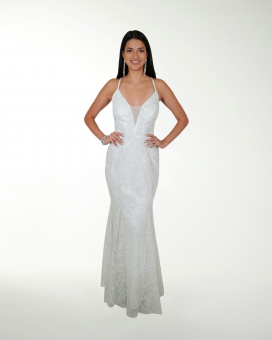 VESTIDO CL BLANCO FANTASIA CORTE SIRENA