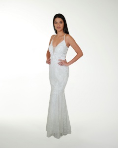 VESTIDO CL BLANCO FANTASIA CORTE SIRENA