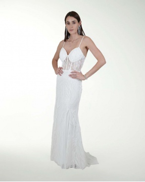 VESTIDO CL BLANCO TIPO HALTER