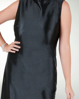 VESTIDO TV WARP LISO  CUELLO ALTO