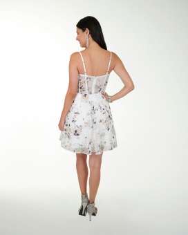 DA VESTIDO CC MALLA ESTAMPADA TIPO CORSET