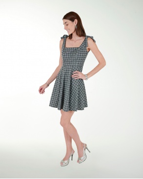 VESTIDO CASUAL ESTAMPADO FALDA CIRCULAR