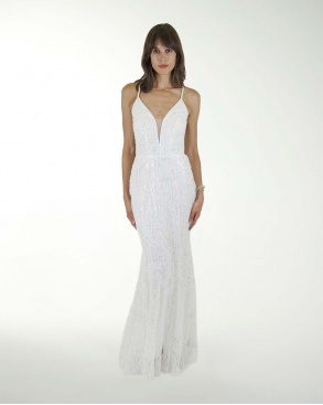 VESTIDO CL BLANCO FANTASIA CORTE SIRENA