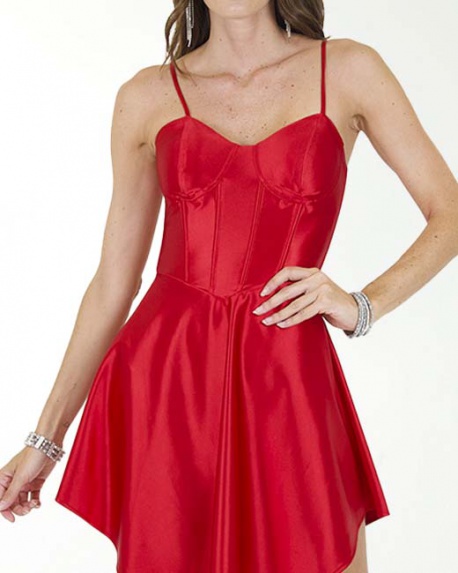 VESTIDO ANT COLOMBIANA LISA ESTRAPLESS