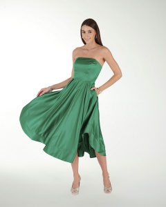 VESTIDO CC RASO STRAPLESS