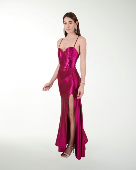 VESTIDO CL WARP TIPO SIRENA CON CORSET