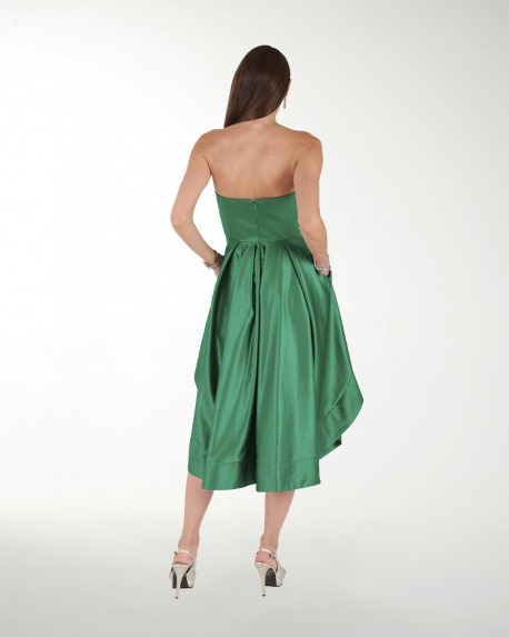 VESTIDO CC RASO STRAPLESS