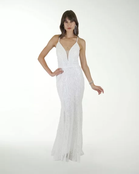 VESTIDO CL BLA FANTASIA CORTE SIRENA