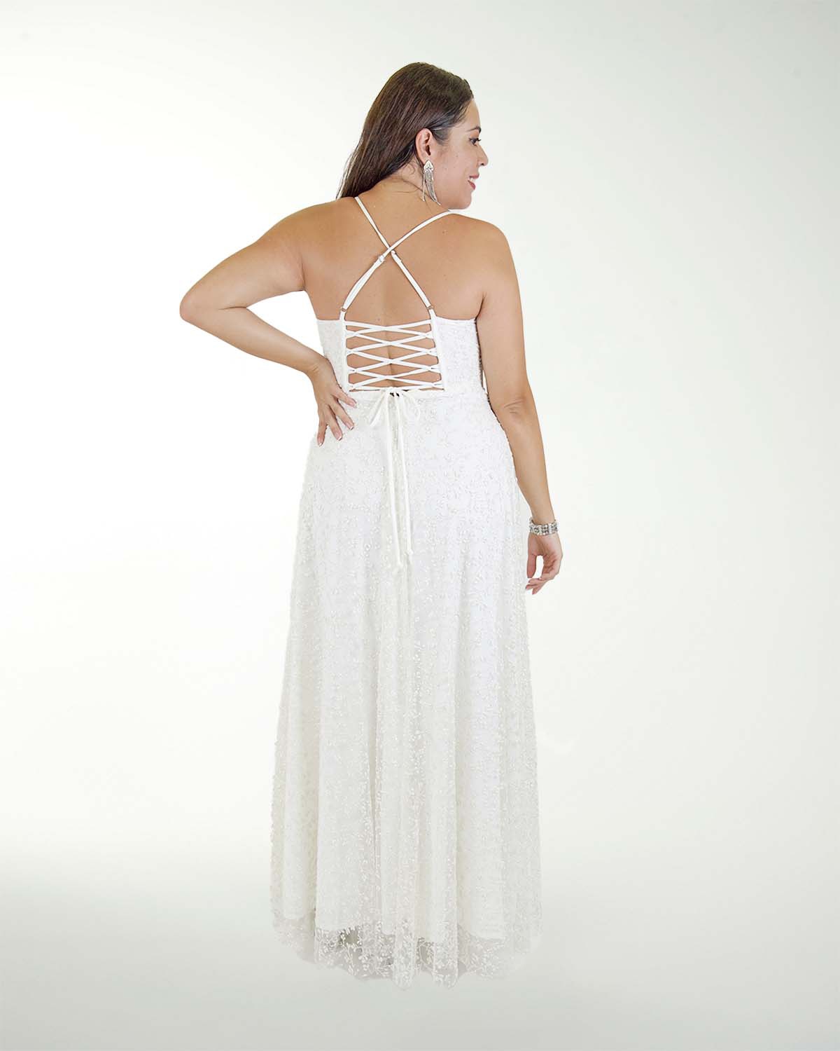 DA VESTIDO TE BLANCO FANTASIA TIPO CORSET