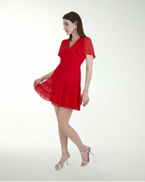 VESTIDO CASUAL LISO ESCOTE EN "V"