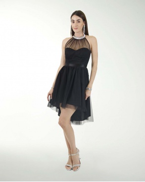 VESTIDO CC IMPERIAL TIPO HALTER CON ADORNO