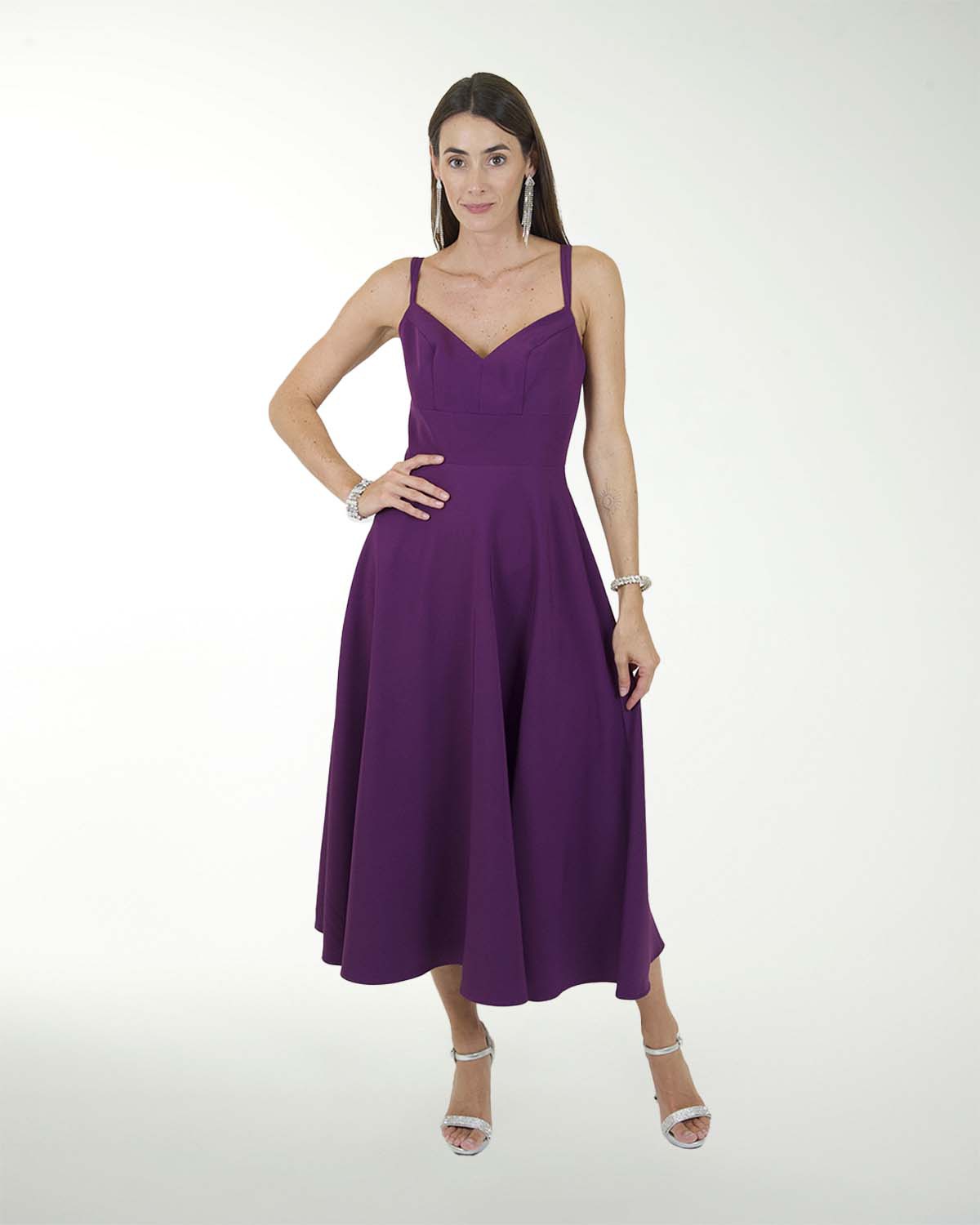 VESTIDO CA BARBIE LISO MIDI STRAPLESS