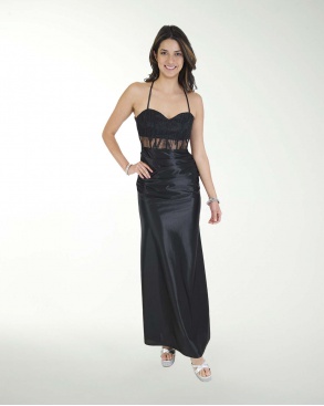 VESTIDO CL WARP CON TRANSPARENCIA