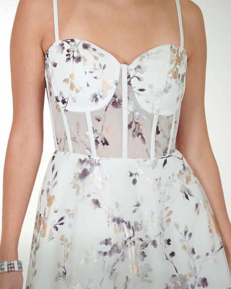 DA VESTIDO CC MALLA ESTAMPADA TIPO CORSET