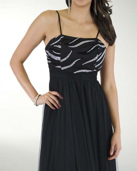 VESTIDO CL IMPERIAL COMBINADO CON BRILLO