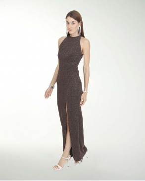 VESTIDO CL HOLLYWOOD TIPO HALTER ENTALLADO