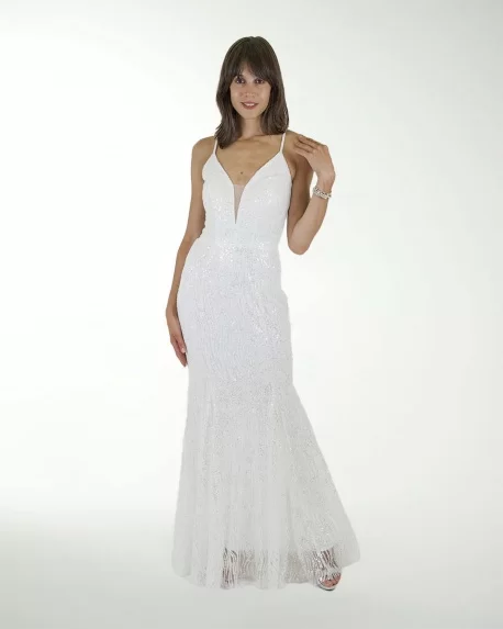 VESTIDO CL BLA FANTASIA CORTE SIRENA