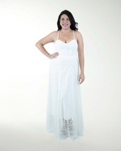 VESTIDO TE BLA TIPO CORSET CON BRILLOS