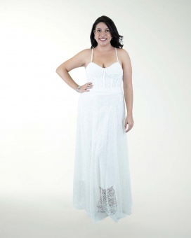 VESTIDO TE BLA TIPO CORSET CON BRILLOS