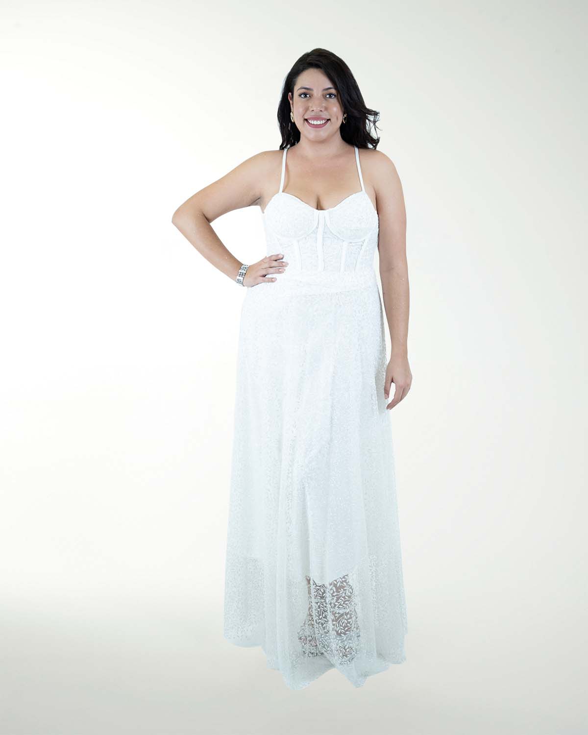 VESTIDO TE BLA TIPO CORSET CON BRILLOS VESTIDO TE BLA TIPO CORSET CON BRILLOS