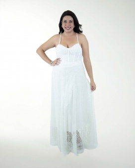 VESTIDO TE BLA TIPO CORSET CON BRILLOS