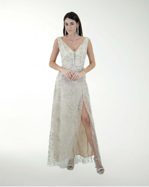 VESTIDO CL ENTALLADO ESCOTE EN V