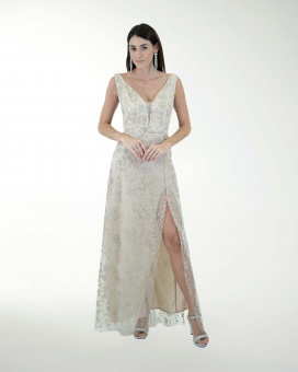 VESTIDO CL ENTALLADO ESCOTE EN V