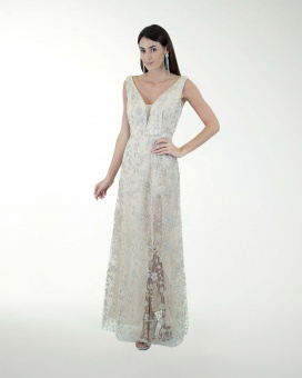 VESTIDO CL ENTALLADO ESCOTE EN V