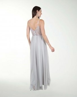 VESTIDO CL COMBINADO CON BRILLO