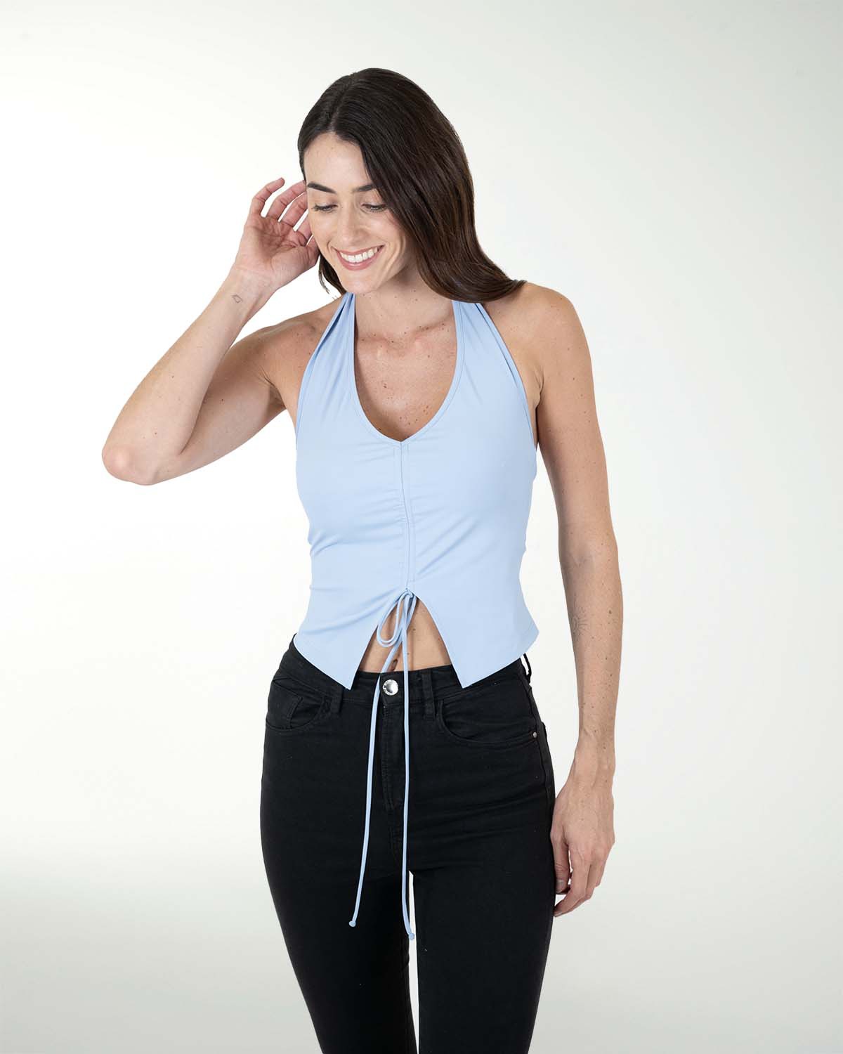 TOP ANT HALTER CON PLIEGUES TOP ANT HALTER CON PLIEGUES