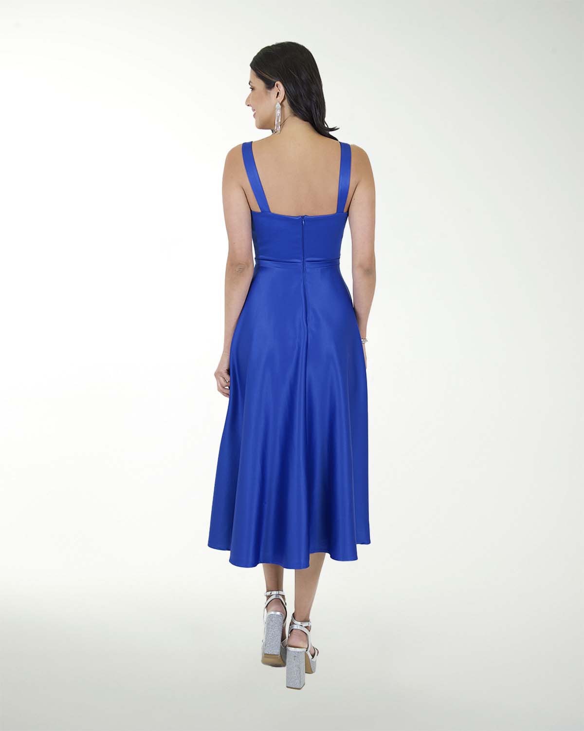 VESTIDO CC SATIN STRECH MIDI VESTIDO CC SATIN STRECH MIDI