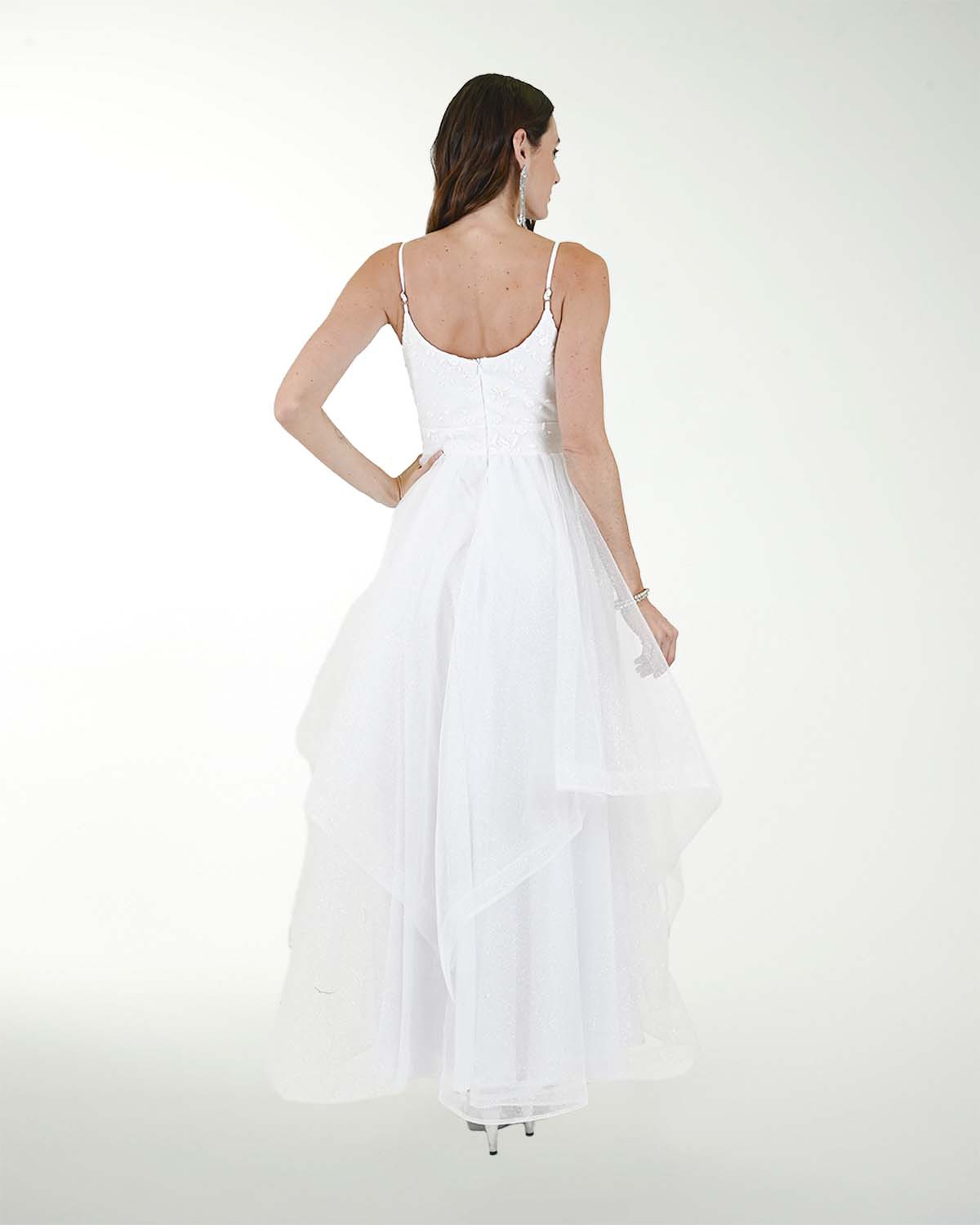 VESTIDO CL BLA TUL FANTASIA CON BRILLOS VESTIDO CL BLA TUL FANTASIA CON BRILLOS
