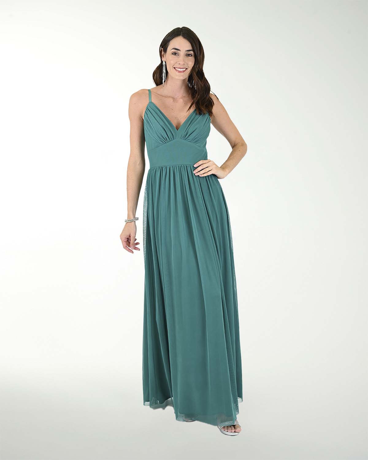 VESTIDO CL MESH DRAPEADO VESTIDO CL MESH DRAPEADO
