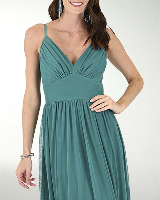 VESTIDO CL MESH DRAPEADO VESTIDO CL MESH DRAPEADO