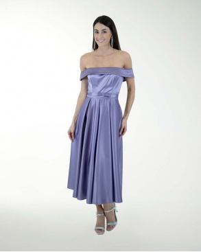 VESTIDO CC SATIN STRECH MIDI
