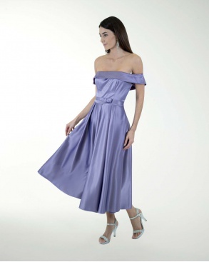VESTIDO CC SATIN STRECH MIDI