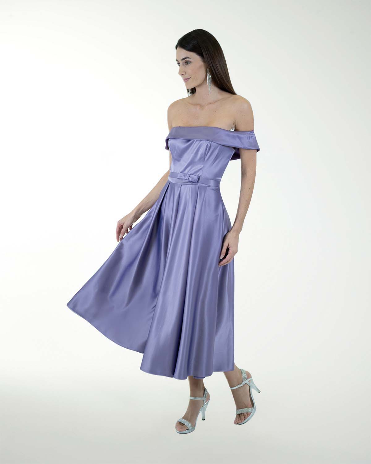 VESTIDO CC SATIN STRECH MIDI VESTIDO CC SATIN STRECH MIDI