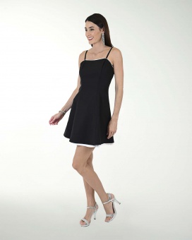 VESTIDO CA BARBIE LISO COMBINADO