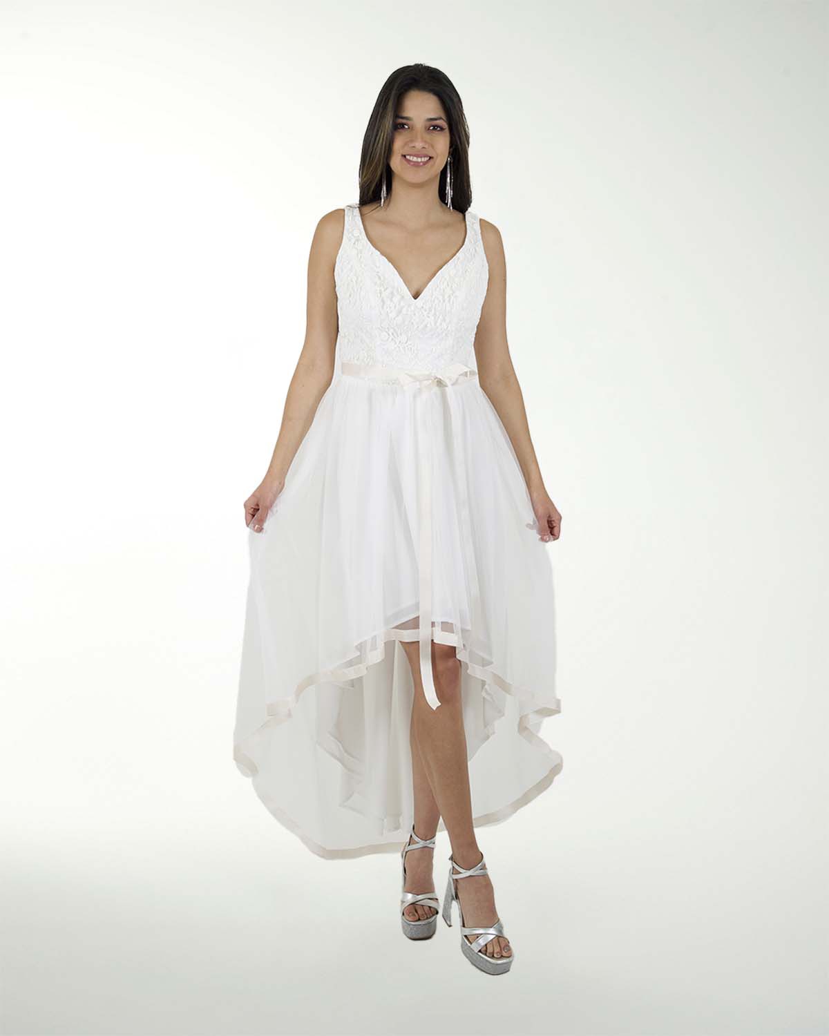VESTIDO CL BLA IMPERIAL CON FANTASIA EN TALLE VESTIDO CL BLA IMPERIAL CON FANTASIA EN TALLE