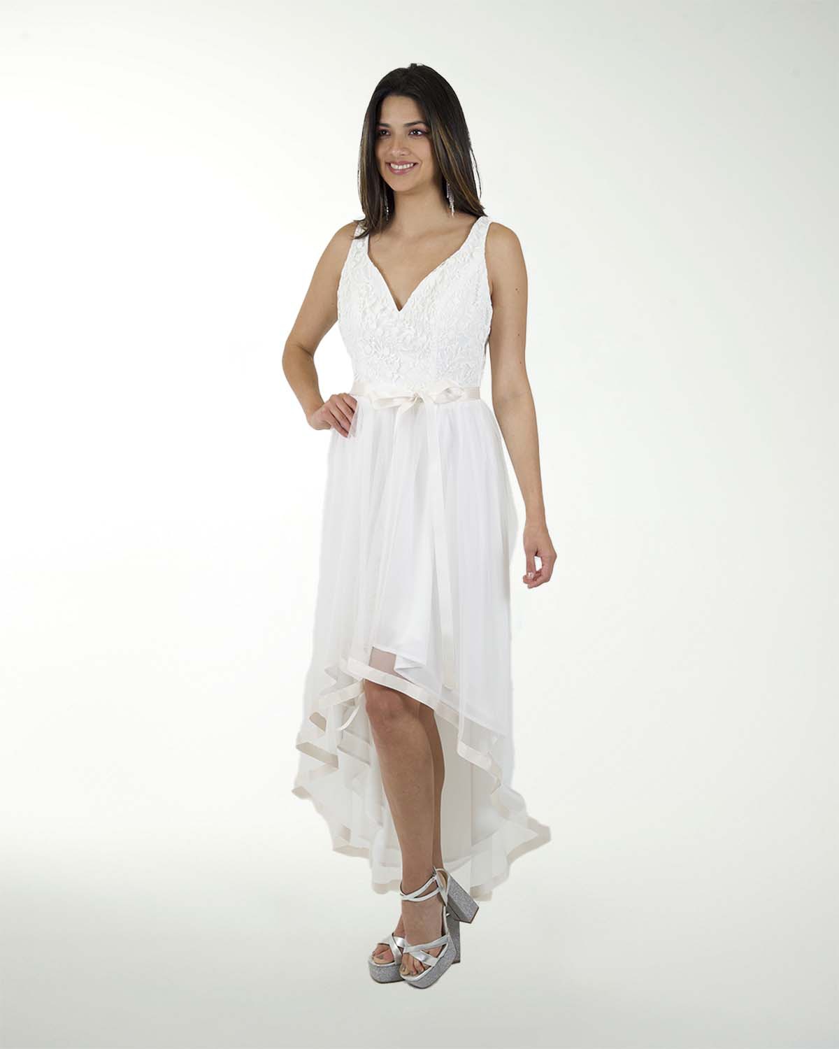 VESTIDO CL BLA IMPERIAL CON FANTASIA EN TALLE VESTIDO CL BLA IMPERIAL CON FANTASIA EN TALLE