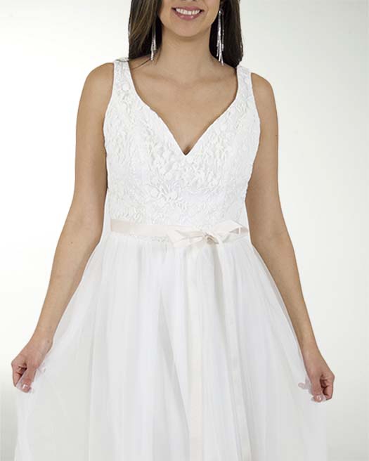 VESTIDO CL BLA IMPERIAL CON FANTASIA EN TALLE VESTIDO CL BLA IMPERIAL CON FANTASIA EN TALLE