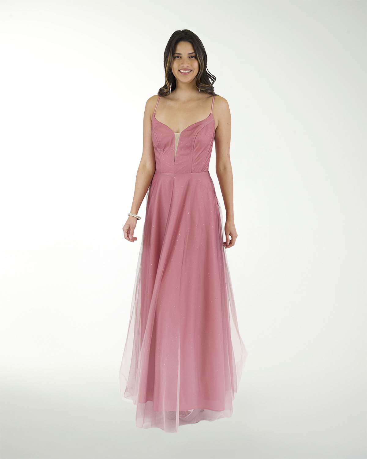 VESTIDO CL TUL DEGRADE ESCOTE EN V VESTIDO CL TUL DEGRADE ESCOTE EN V