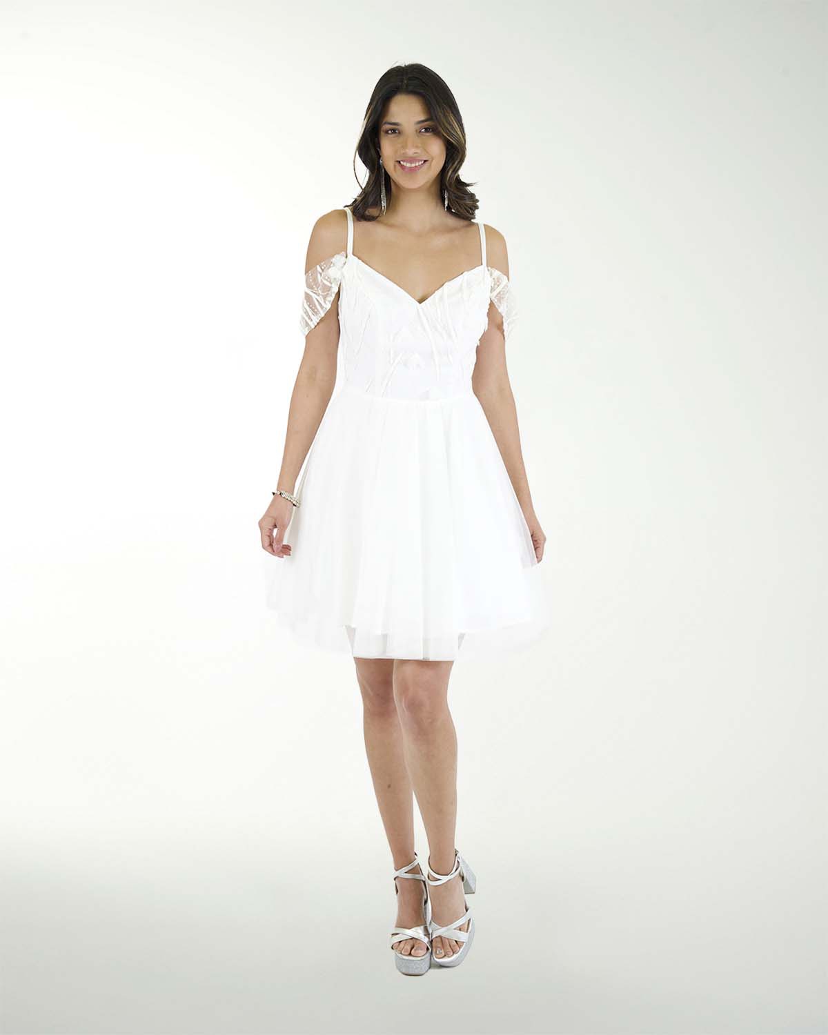 VESTIDO CC BLA IMPERIAL CON 3D EN EL TALLE VESTIDO CC BLA IMPERIAL CON 3D EN EL TALLE