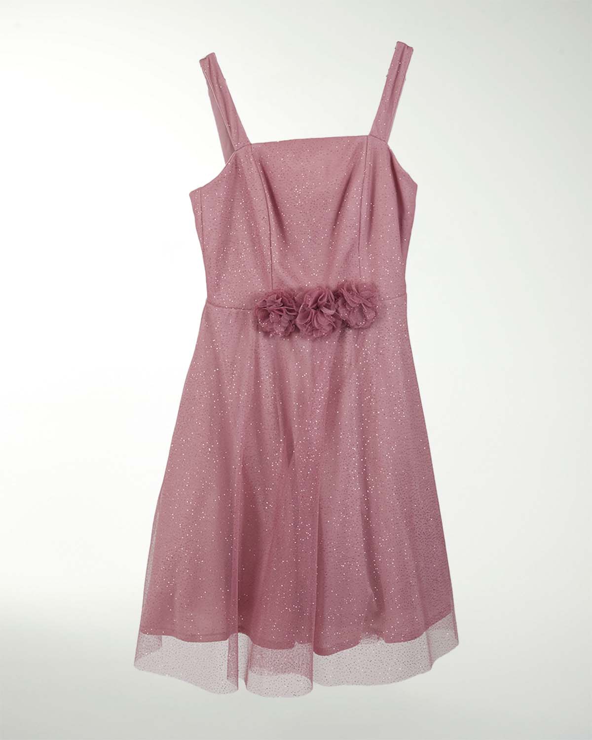 VESTIDO NI 12 14 16 TUL GLITER CON ADORNO VESTIDO NI 12 14 16 TUL GLITER CON ADORNO