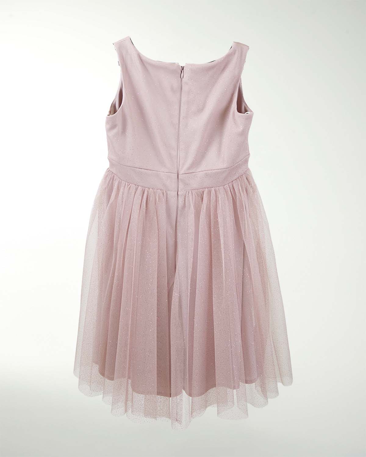 VESTIDO NI 1214 16 TUL GLITER CON ADORNO VESTIDO NI 1214 16 TUL GLITER CON ADORNO