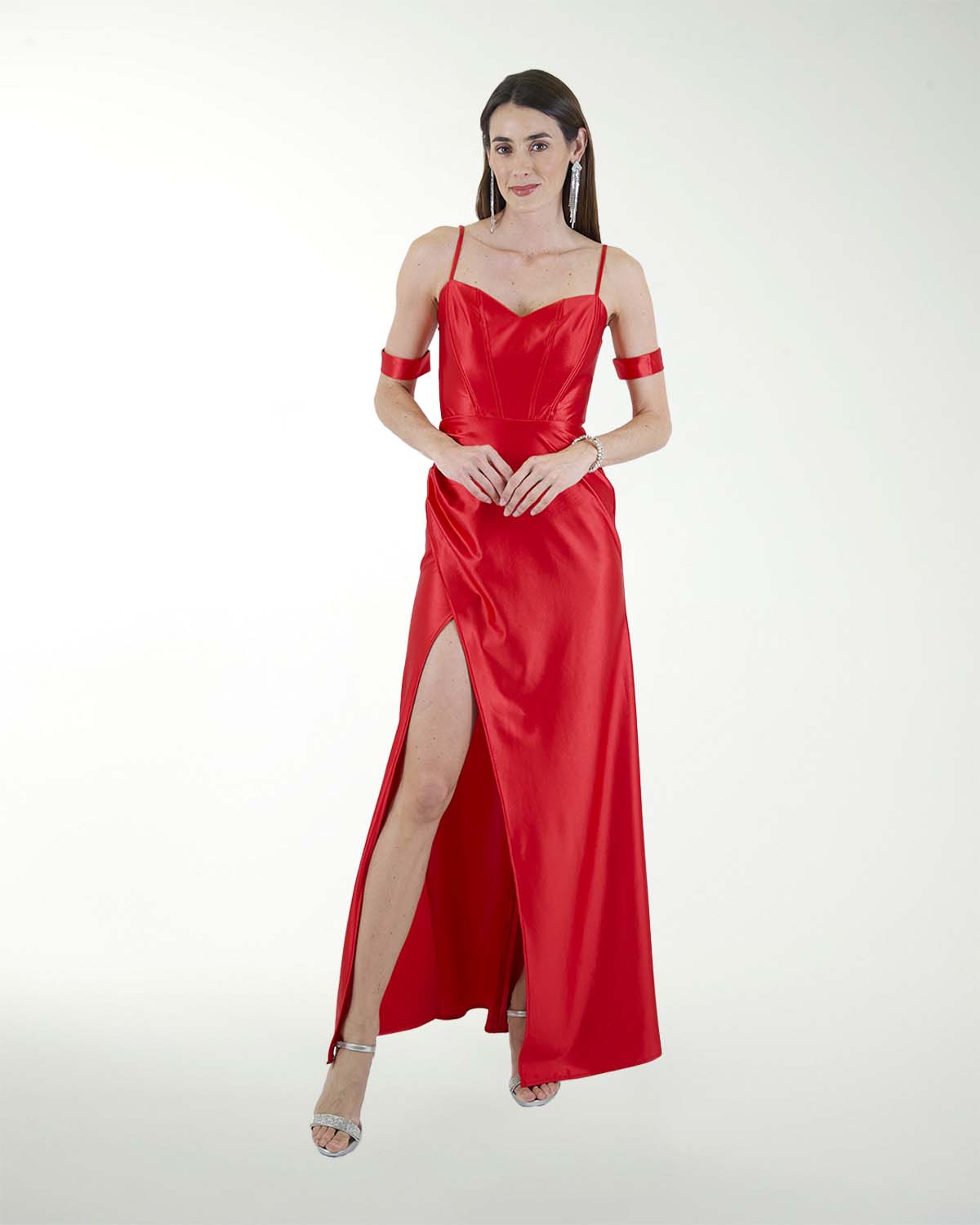 VESTIDO CL WARP DRAPEADO CON ABERTURA VESTIDO CL WARP DRAPEADO CON ABERTURA