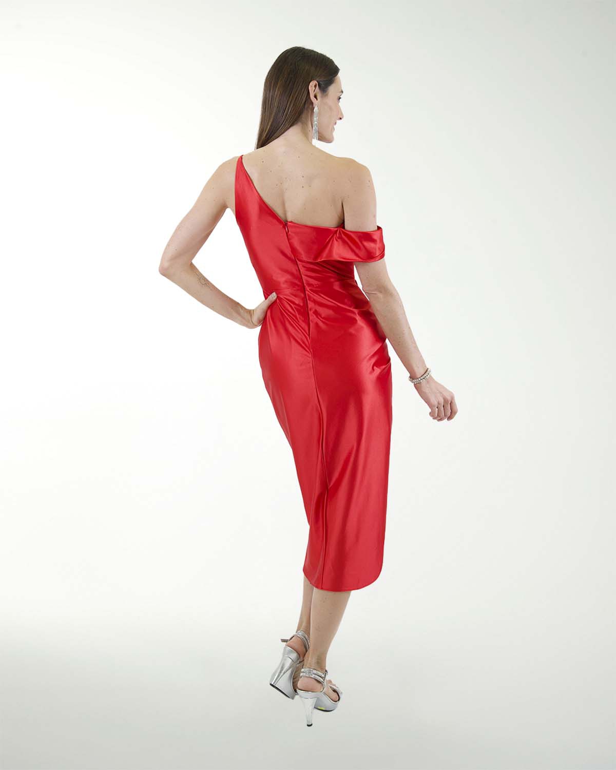 VESTIDO CL WARP DRAPEADO DE LARGO MIDI VESTIDO CL WARP DRAPEADO DE LARGO MIDI