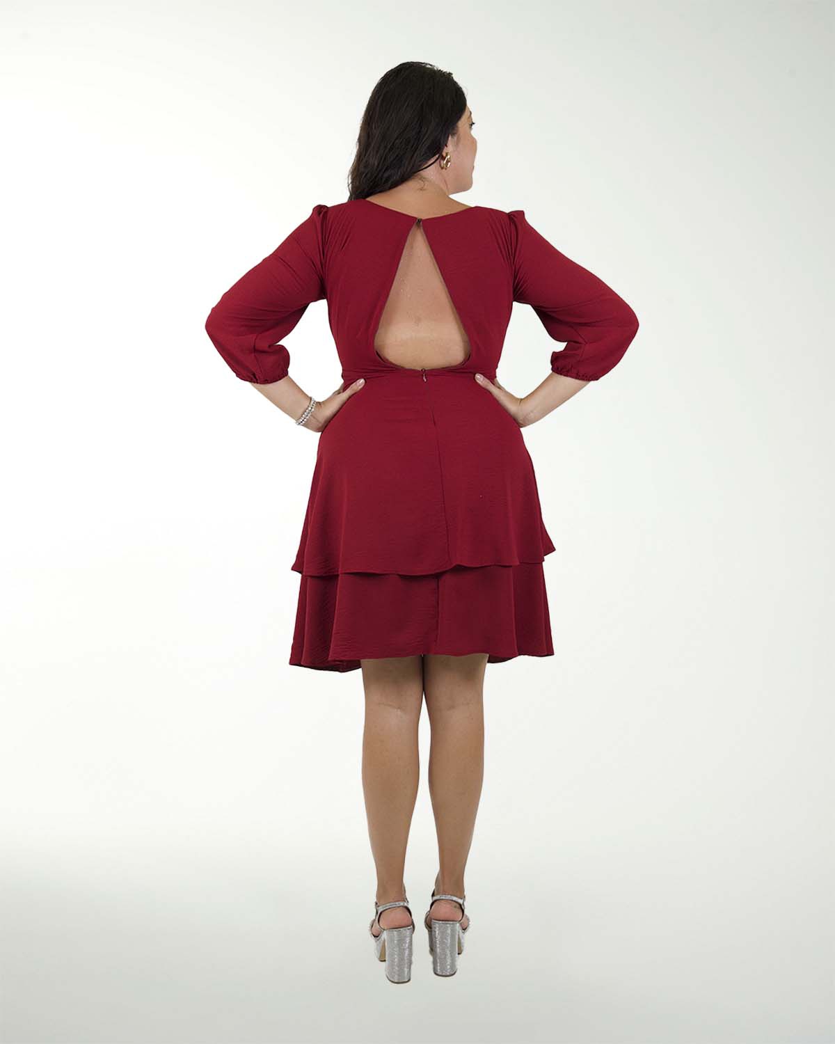 VESTIDO TV CEY LISO DOBLE FALDON VESTIDO TV CEY LISO DOBLE FALDON