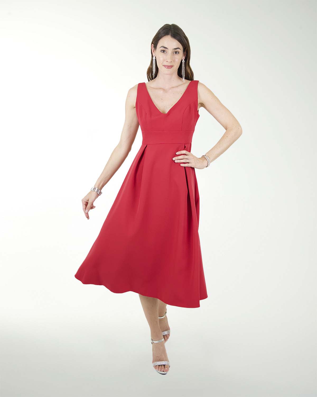 VESTIDO CA BARBIE LISO MIDI VESTIDO CA BARBIE LISO MIDI