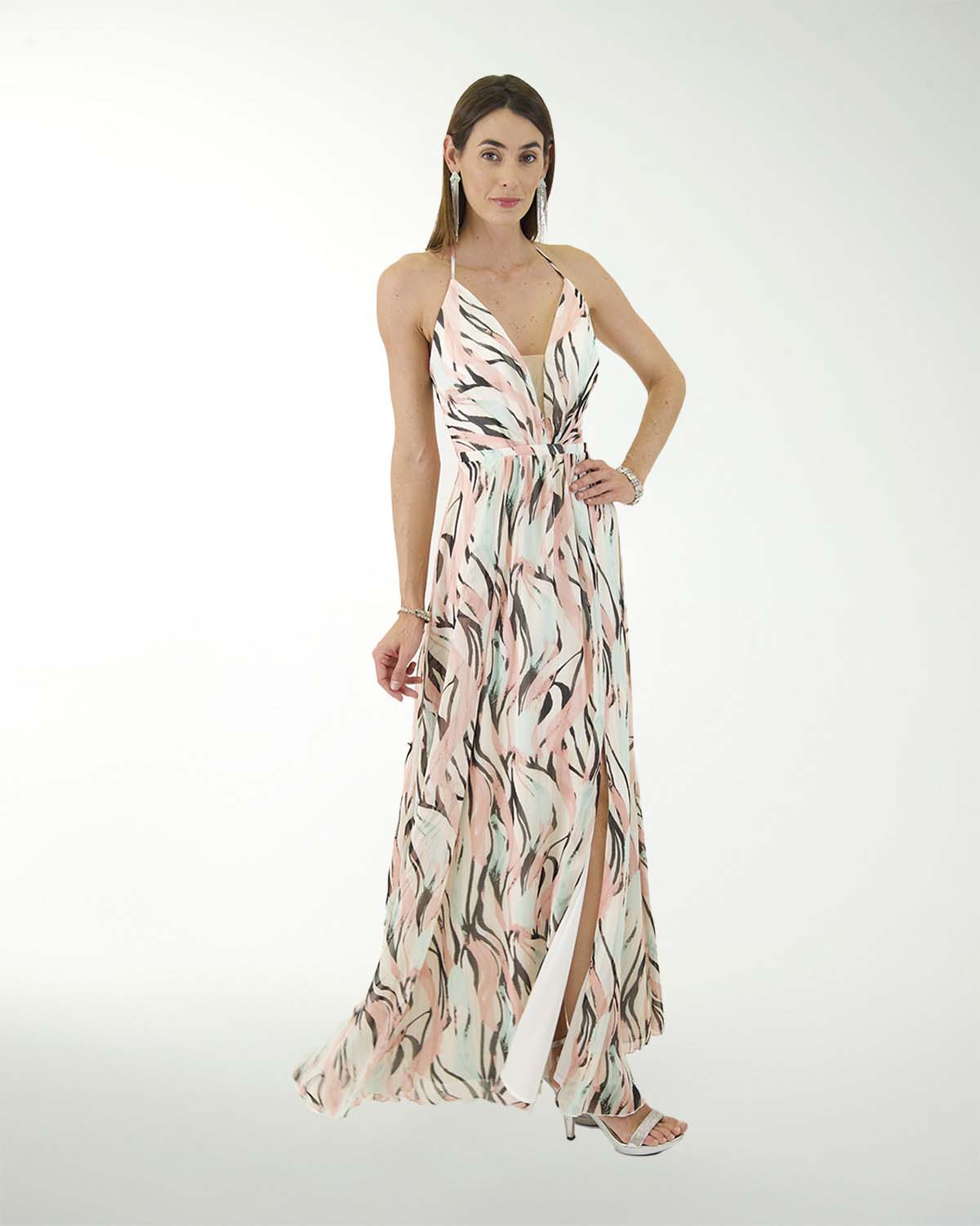 VESTIDO CL YORYU ESTAMPADO TIPO HALTER VESTIDO CL YORYU ESTAMPADO TIPO HALTER